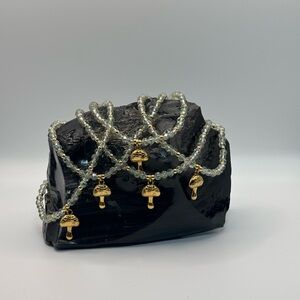 *ANKLET* Gold Mushroom & AB Spring Green Stretchy Anklet